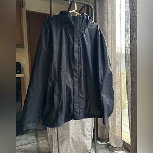 Men's Navy Blue Tommy Hilfiger Hooded Rain Jacket XXL New With Tags